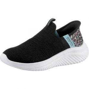 Skechers Kids ULTRA FLEX 3.0 - COLORY WILD Slip-On Sneaker mit Leoprint an der Ferse