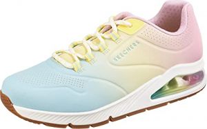 Skecher Street UNO 2 Color Waves Damen Sneaker Turnschuhe 155628 Weiss/Multi