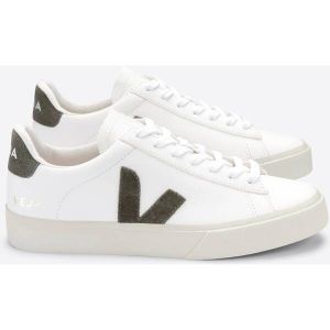 VEJA Herren Freizeitschuhe CAMPO CHROMEFREE LEATHER EXTRA-WHITE_KAKI