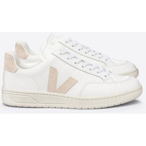 VEJA Herren Freizeitschuhe V-12 LEATHER EXTRA-WHITE_SABLE