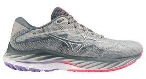 mizuno damen wave rider 27 laufschuhe grau pink