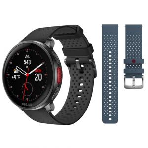 Polar Vantage V3 mit einem zusätzlichen blauen Armband