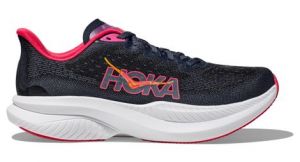 hoka mach 6 running schuhe blau pink women