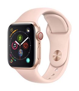 Apple Watch Series 4 40mm (GPS + Cellular) - Aluminiumgehäuse Gold Sandrosa Sportarmband (Generalüberholt)