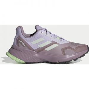 adidas Terrex Soulstride Trail Running Shoes - Preloved Fig/Crystal Jade/Semi Green Spark - UK 8