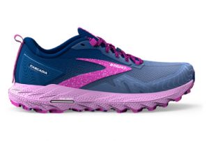 brooks cascadia 17 blau violett damen trailrunning schuhe