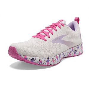 Brooks Womens Revel 4 Running Shoe - White/Lilac/Pink - 7.5 - B