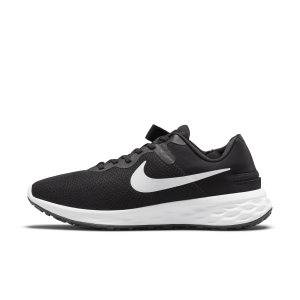 Nike Revolution 6 FlyEase Straßenlaufschuh für einfaches An- und Ausziehen - Schwarz