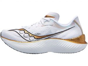 Saucony Endorphin Pro 3 Damen Laufschuh Weiß/Gold
