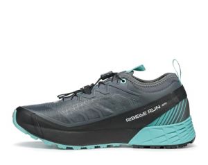 Scarpa W Ribelle Run GTX Blau-Grau - Gore-Tex Bequemer robuster Damen Gore-Tex Trailrunning Schuh