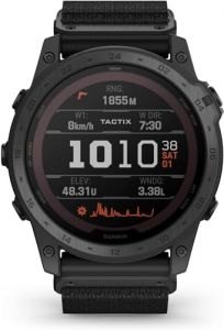 Garmin tactix® 7 - Pro Ballistics Edition Taktische Uhr mit GPS und Solarladung mit Applied Ballistics und Nylon-Armband Nr. 010-02704-21