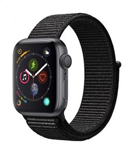 Apple Watch Series 4 40mm (GPS) - Aluminiumgehäuse Space Grau Schwarz Sport Loop (Generalüberholt)