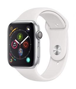 Apple Watch Series 4 44mm (GPS) - Aluminiumgehäuse Silber Weiß Sportarmband (Generalüberholt)