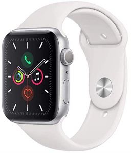Apple Watch Series 5 44mm (GPS) - Aluminiumgehäuse Silber Weiß Sportarmband (Generalüberholt)