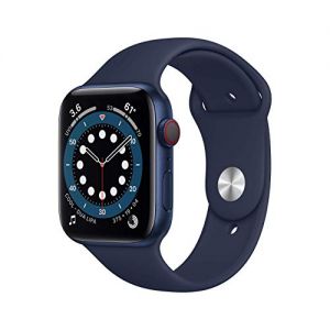 Apple Watch Series 6 44mm (GPS + Cellular) - Aluminiumgehäuse Blau Tiefe Marine Sportarmband (Generalüberholt)