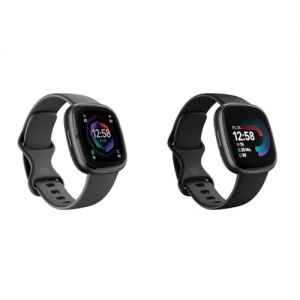 Fitbit Sense 2 by Google ? Smartwatch Damen/Herren & Versa 4 by Google ? Smartwatch Damen/Herren ? Fitness-Tracker mit integriertem GPS und Telefonfunktion