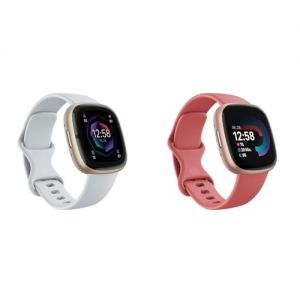 Fitbit Sense 2 by Google Smartwatch Damen/Herren Fitnessuhr integriertem GPS Telefonfunktion Fitness & Versa 4 by Google ? Smartwatch Damen/Herren