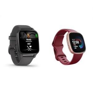 Garmin Venu Sq 2 - GPS-Fitness-Smartwatch mit 1 & Fitbit Versa 4 by Google ? Smartwatch Damen/Herren ? Fitness-Tracker mit integriertem GPS und Telefonfunktion