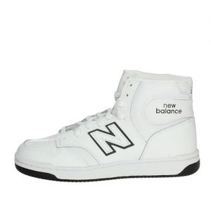 New Balance Men's 480 White with Black Hi Top Sneaker Shoes 9.5