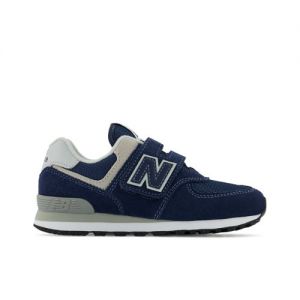 New Balance Kinder 574 Core Hook & Loop in Blau/Weiß