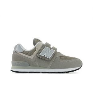 New Balance Kinder 574 Core Hook & Loop in Grau/Weiß