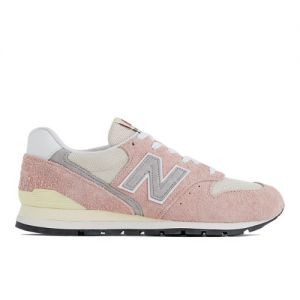 New Balance Unisex Made in USA 996 in Rosa/Grau, Leather, Größe 38.5