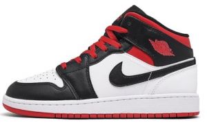 AIR Jordan 1 MID GS Gym RED Black Toe DQ8423-106 Size 38.5