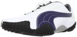 Herren Puma Mostro Leder Weiß Blau Sneaker-White-42.5