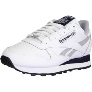 Reebok Classic Leather Sneaker Trainer Schuhe (White/Grey/Navy