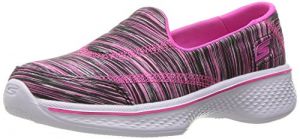 Skechers Kids Girls' Go Walk 4 Sporty Stripes Slip-On Sneaker