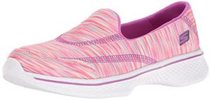 Skechers Kids Girls' Go Walk 4 Sporty Stripes Slip-On Sneaker