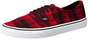 Vans Authentic Plaid Flannel Sneaker rot/schwarz